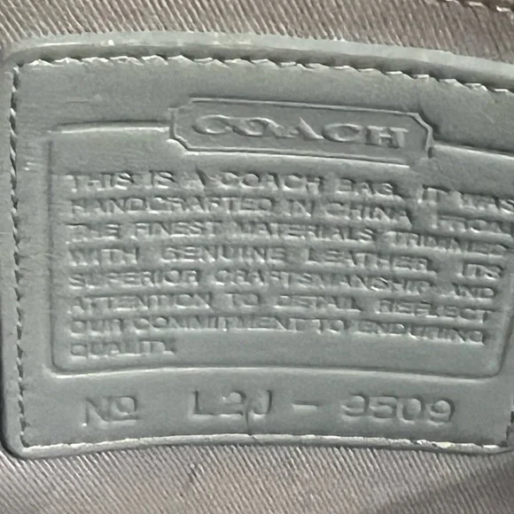 COACH Tan and Black Leather Tote Bag VINTAGE - Picture 7 of 7